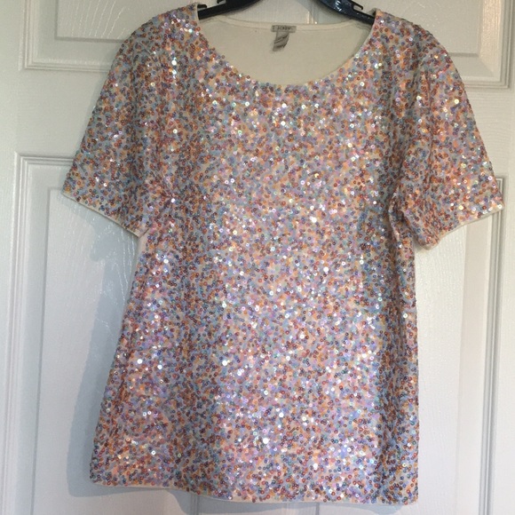 JCrew Cluster Sequin Tee - Picture 2 of 8